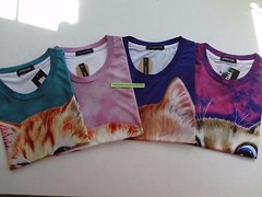 Fashion Cat Boy Girl 3D Graphing T Shirt Top Short Sleeve Casual Tee USA Seller!