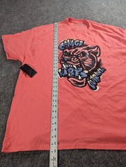 Outrank Brand T-Shirt Size 2XL Salmon Pink Savage Vibes Panther Graphic Tee