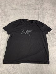 Arc’teryx Archaeopteryx Logo T-Shirt Men’s 3 XL Black Short Sleeves Cotton
