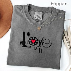 Quilting Sewing Heart Love Shirt, Quilter Sewing Lover T-Shirt Tee