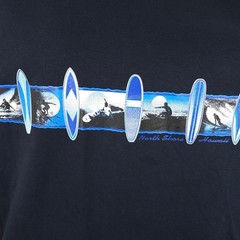 North Shore Surfing T Shirt Mens Size Large Blue Hawaii Travel Destination Tee