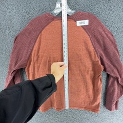 LL Bean Shirt Men L Regular Raglan Long Sleeve Colorblock Slightly Fitted Cotton