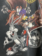 Vintage 1993 Harley Davidson Looney Tunes Group Tee Shirt Size XL Single Stitch
