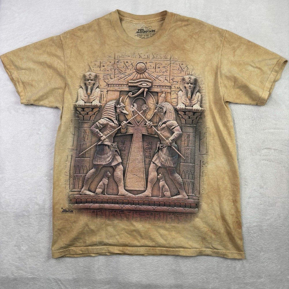 The Mountain Egypt Tan Short Sleeve Graphic Shirt Men’s Large Dyed