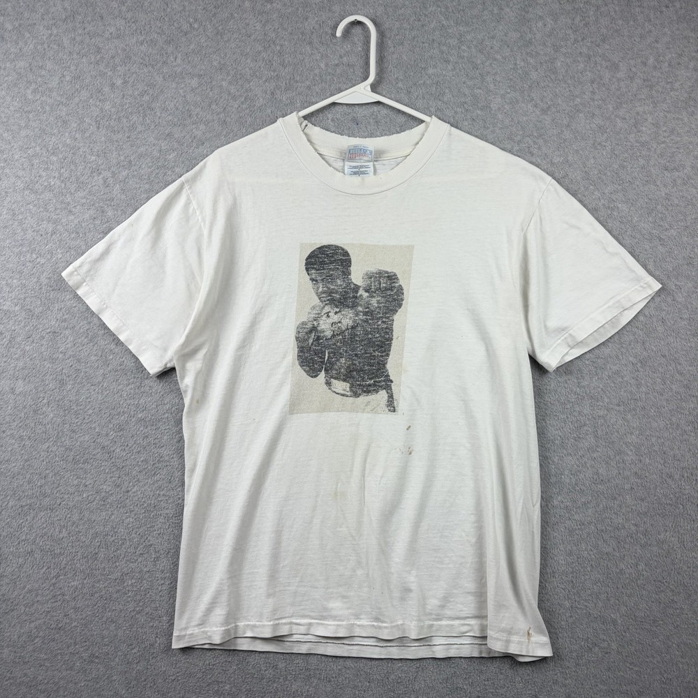 Vintage Muhammad Ali T Shirt Mens Large 90s Burnout Grunge Single Stitch USA Tee