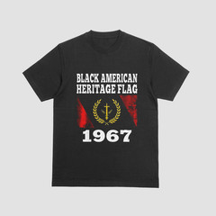 Black American Heritage Flag 1967 T-Shirt Cultural Pride Graphic Tee