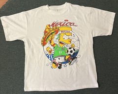 Bart Simpson Shirt Mexico Soccer World Cup 90s Vintage Bootleg Style Simpsons XL