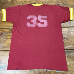Vintage 80s Monahan Pharmacy Jersey T Shirt Large (Fits Smaller) Flocked Print