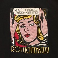 Vintage VICKI! I THOUGHT I HEARD YOUR VOICE! Black Roy Lichtenstein Tshirt~LARGE
