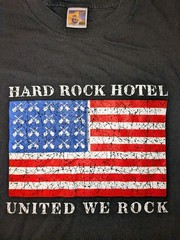 Vintage Hard Rock Hotel Las Vegas Long Sleeve T Shirt Mens Large USA Flag