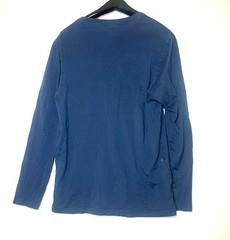 Mack Weldon Men Medium Blue Navy Long Sleeve Lightweight Pima Cotton Shirt Sz M