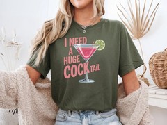 I Need a Huge Cocktail Shirt Funny Bachelorette Party Womens Tee