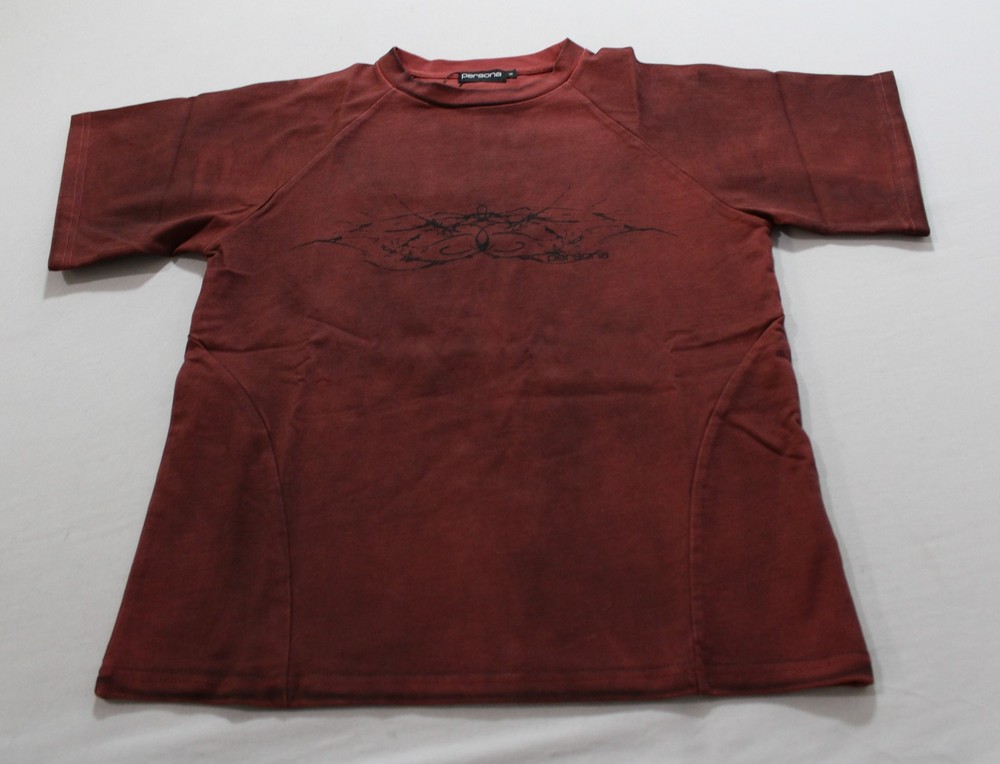 Persona Unisex Adult’s Short Sleeve Graphic T-Shirt WR4 Burgundy Small NWT
