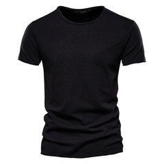Men Cotton V-Neck Slim Fit T-Shirt Beach Casual Summer Gym Fitness Tee Fun Gift