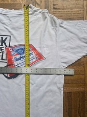 Vintage 1996 Budweiser Born On Date Look At Label White T-Shirt Made USA XL FOTL
