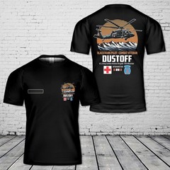 Custom Name US Army Dustoff – Black Hawk Pilot, Combat Veteran T-Shirt 3D S-5XL