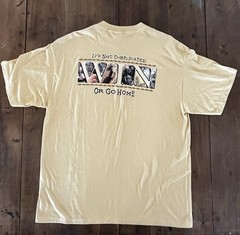 Vintage Wrangler T Shirt Mens 2XL Mustard Yellow WIN Double Sided Tee USA