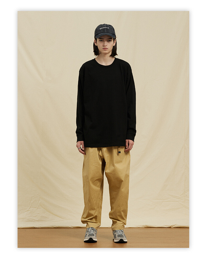 Casual Oversize T-Shirt Pullover Top Tee Cotton Long Sleeve Shirt Streetwear NEW