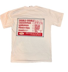 Hanes Beefy-T tag In-N-Out Burger Regular Graphic White T-Shirt Size S (34-36)