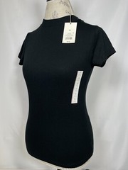A New Day Black Cotton Blended Crew Neck T-Shirt Top Women’s SMALL NWT