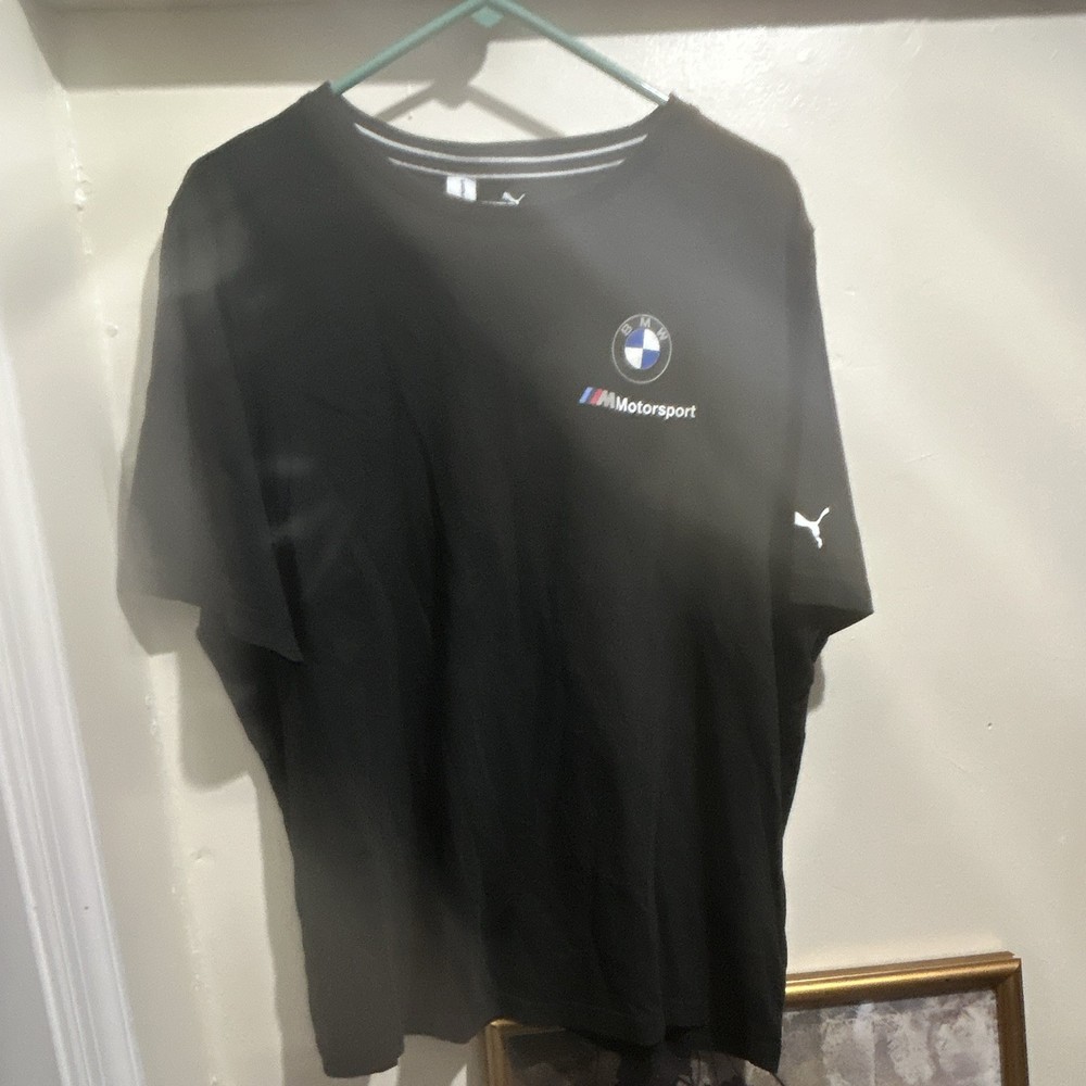 PUMA BMW M Motorsport Black Graphic Logo Men’s 2XL Crew Neck T-Shirt