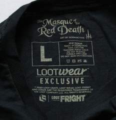 Loot Crate Adult’s The Masque Of The Red Death Graphic T-Shirt EH6 Black Large