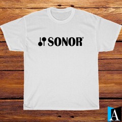 New Shirt SONOR Drums Music Logo Black/White/Grey/Navy T-Shirt Size S-3XL