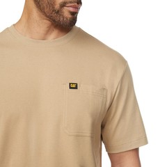 CAT Caterpillar Men’s Pocket T-Shirt 100% Cotton Short Sleeve Workwear Tee S-XXL