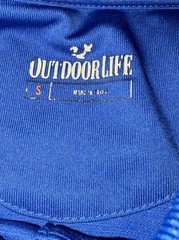 Men’s Ribbed Collar Long Sleeve Outdoor Life Small Blue T Shirt