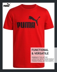 PUMA Boys T-Shirt – 2 Pack Casual Crewneck Short Sleeve Running and Gym Graphic