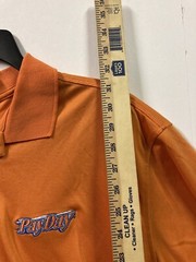 Pay Day Peanut Caramel Candy Bar Polo Button Down Shirt 3XL (Employee) Orange
