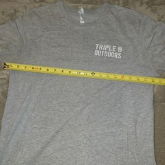 Triple B Outdoors Bella + Canvas Size Large Gray Men’s t-shirt USA Flag