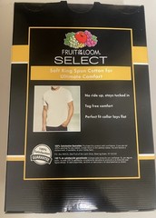 Mens Fruit Of The Loom 5 Pack T-Shirts XLarge Cotton Premium Select Crew White