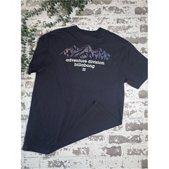 Billabong Charcoal Black Short-Sleeve Mountain Graphic Tee Size M