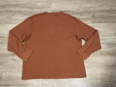 Goodthreads Shirt Mens Sz 2XL Red Maroon Long Sleeve Waffle Knit Comfort Casual