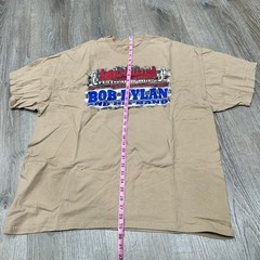 Bob Dylan Americanarama Festival of Music Concert Graphic T-Shirt Tan Mens XL
