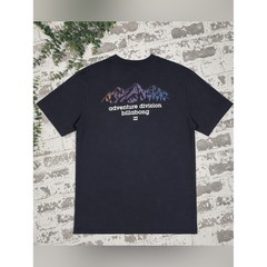 Billabong Charcoal Black Short-Sleeve Mountain Graphic Tee Size M