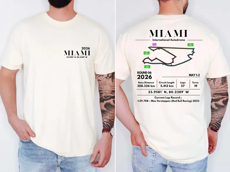 Miami F1 2026 Grand Prix Racing, Formula 1 Racing S-5XL, F1 Race Day Apparel