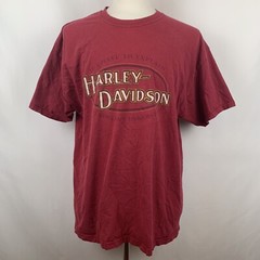 Vintage Harley Davidson Chandler Arizona Graphic Print Red TShirt XL Made In USA