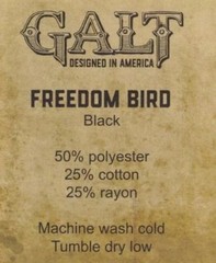 NEW Men’s GALT Freedom Is Not Free Bird USA Graphic Tee T-Shirt Black, Pick Size