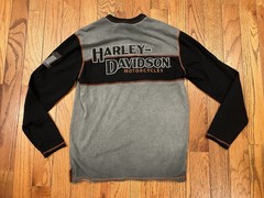 Vintage Harley Davidson Long Sleeve Shirt Biker Motorcycle SYN3 Embroidered