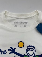 The Best Things Life is Good Crusher White Mens Shirt Long Sleeve Large Size