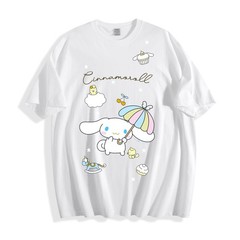 Cinnamoroll Umbrella Tee – Sanrio Rainbow Parasol Kawaii Puppy T-Shirt