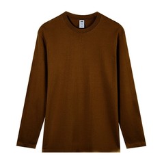 2026 New Combed Compactall Cotton Heavy Round Neck Solid Color