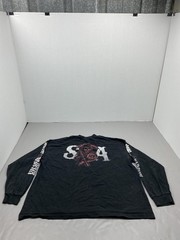 Shirt Mens XL Black Sons Of Anarchy SAMCRO Graphic Long Sleeve Tee Cotton Jersey
