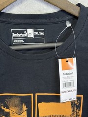 Timberland The Original #10061 Graphic Tee Shirt XXL Black Orange Boot Logo NWT
