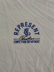 REPRESENT COMPETiTiON DEPARTMENT T-SHiRT -SiZE XL- iN FLAT WHITE