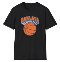 Black BAKLAVA Basketball Knicks Action Bronson Short Sleeve T-Shirt Unisex L