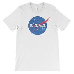 NASA T-Shirt. Large Logo. Cotton Tee on Black White or Gray. Space Astronaut NEW