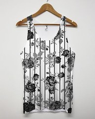 97 Flower Vest Stripes All Over Vest Tank Summer Shop Floral Men Women Top Beach